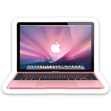 Create me a pink mabook desktop laptop screen sticker