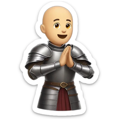 A knight bald clapping sticker