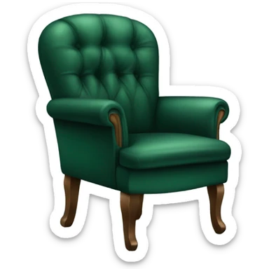 Dark green classic chair sticker