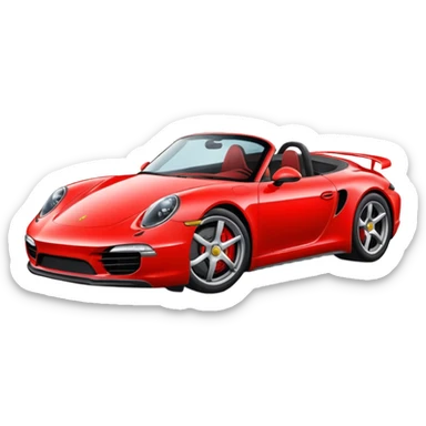 Porche rouge émoji sticker