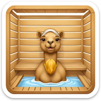 Camel in sauna sticker