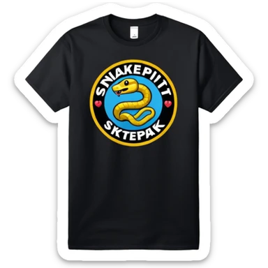 t-shirt-that-says-snakepit-skatepark sticker