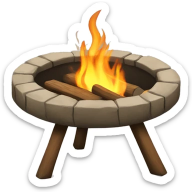 Old husband and wife fire pit sticker