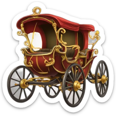 electric cartoon carriage vector image sticker
