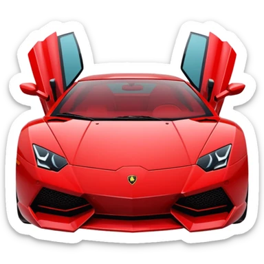 Red Lamborghini sticker