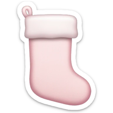  light pink Christmas stocking sticker