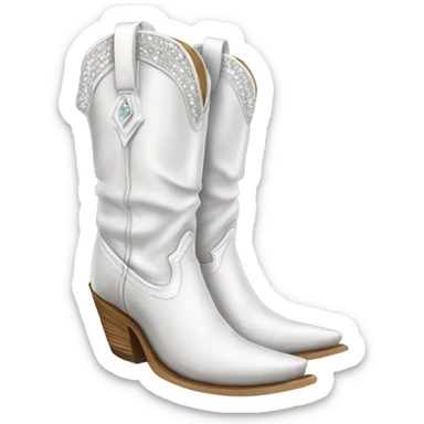 Diamond white cowgirl boots sticker