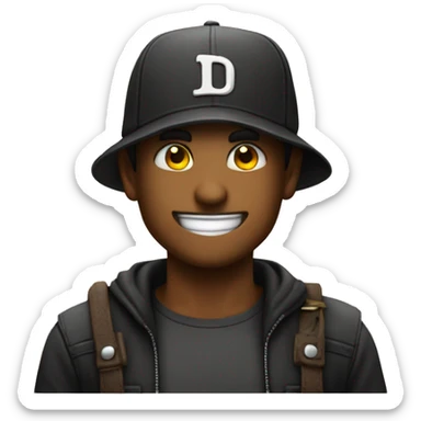 Demonio con gorra sticker