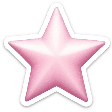 pale pink star sparkle sticker