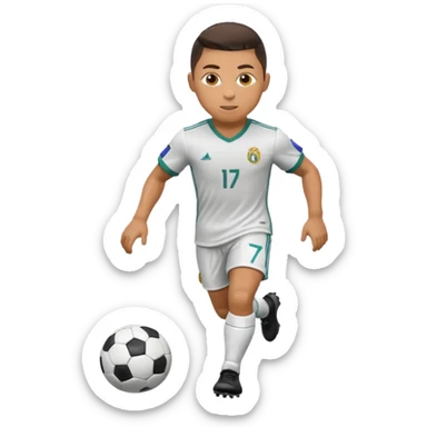 Ronaldo dribbling with a football sticker