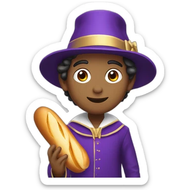 Un jeune magicien avec une baguette magique sticker