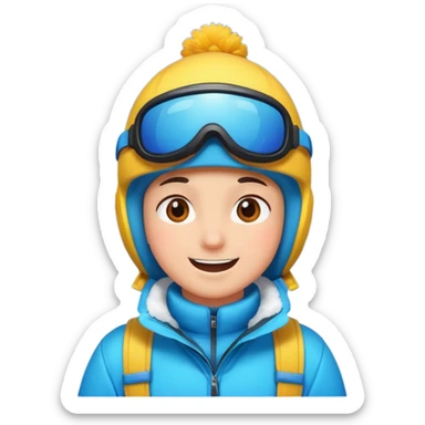 skies,colorful, Snow Gear,negative: character. sticker