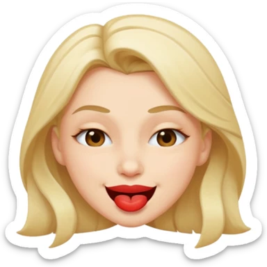 winking emoji, biting lower lip, sexy expression sticker