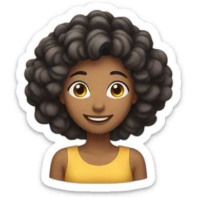 mujer feliz sticker