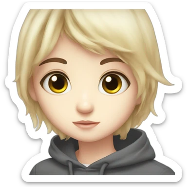 big eyes manga style sticker