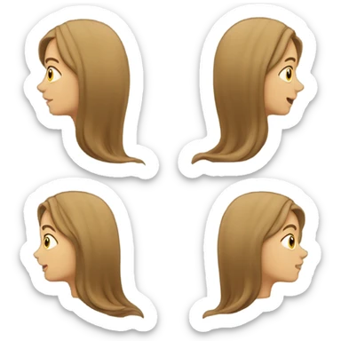 Woman flipping hair sticker