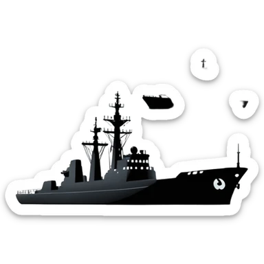 generate an ultra realistic shadow Russian fleet sticker