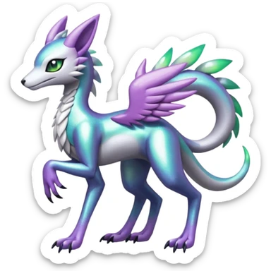 Meloetta-Sergal-Palkia-hybrid-fusion-Fakémon-creature, full body sticker