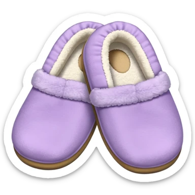cozy slippers light purple sticker