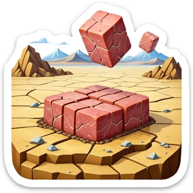 spam meat land surreal dali landscape sticker