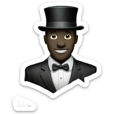 Black monopoly man on a pile of money  sticker