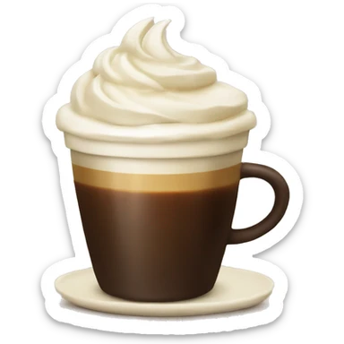 Coffee with with cream  sticker