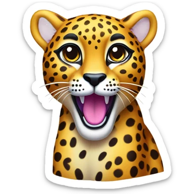 lisa frank cheetah sticker