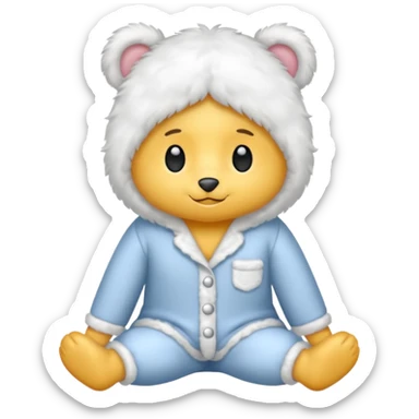 fluffy pyjamas sticker