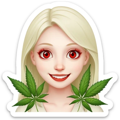 girl under the influence of weed  sticker
