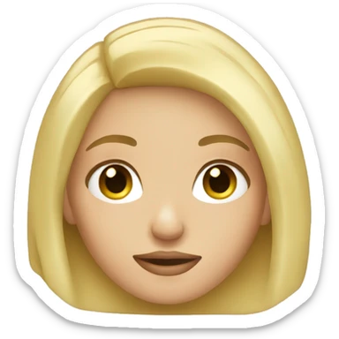 Blonde girl mag  sticker