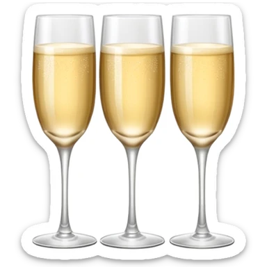 three tier tower of champagne coup glasses sticker