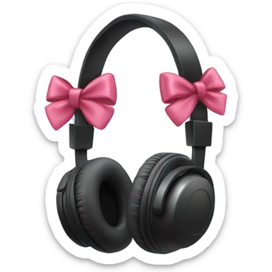 Headphones with bows  sticker