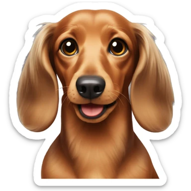 miniature long hair dachshund  sticker