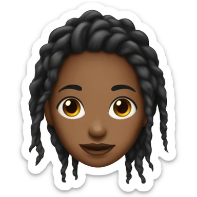 Black girl with locs  sticker