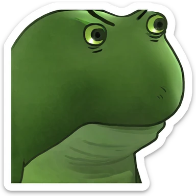 Standing in money holding up middle finger sticker