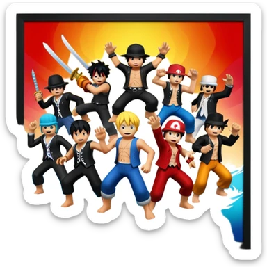 One piece vs rivals from roblox sticker