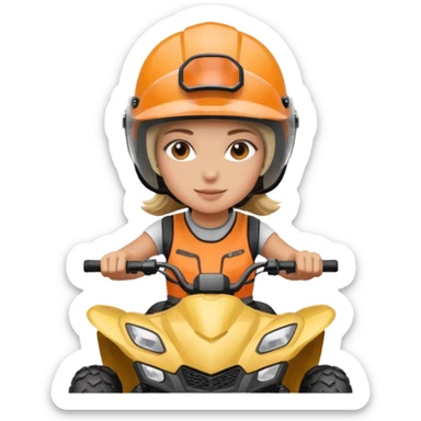 Atv ride girl sticker