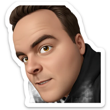 portrait of a young man sticker