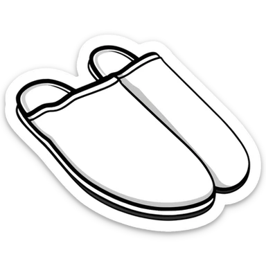 comfortable house slippers sticker