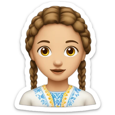 ukrainian-girl-brown-in-vyshyvanka sticker