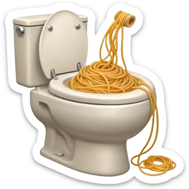 Spagetti and toilet sticker