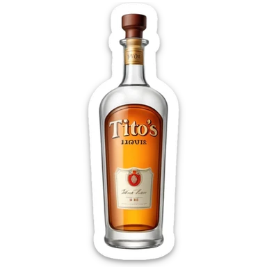 Tito’s liquor bottle sticker