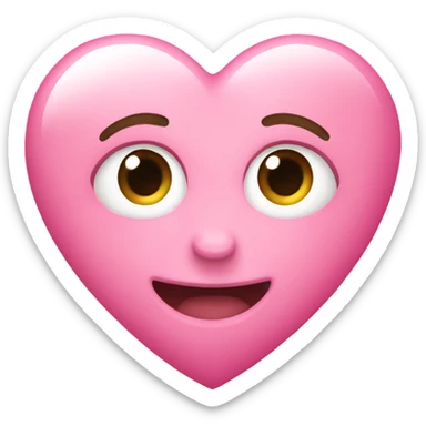 Pink heart sticker