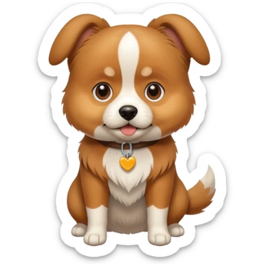3 legged dog thats a beagle Pomeranian mix all brown sticker