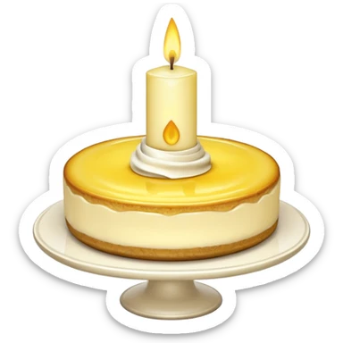 lemon cheesecake on candle sticker