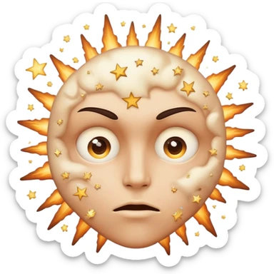face with exploding mind and stars in eyes sticker