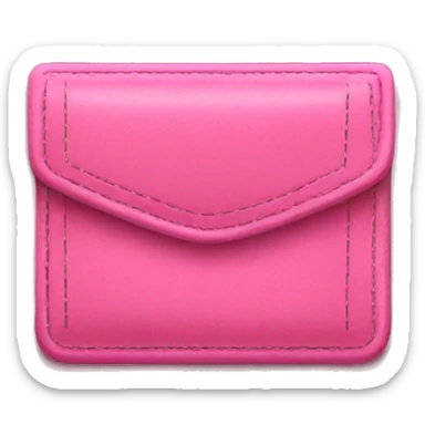 Pink Wallet with cards sticker