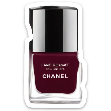 Burgundy nail polish Chanel bottle  sticker