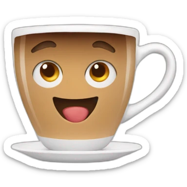 Taza con cafe sticker