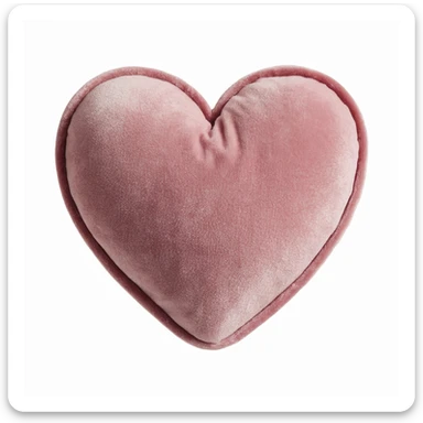 heart with a soft velvet texture sticker